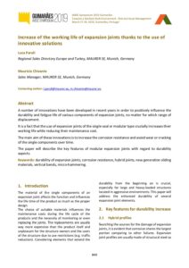 Increase of the working life of expansion joints to the use of innovative solutions