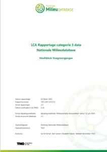 Lca rapportage categorie 3 data voegovergangen