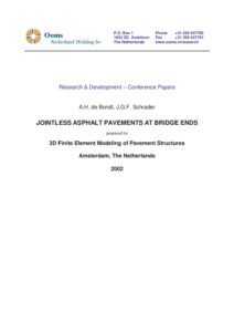 2002 JOINTLESS ASPHALT PAVEMENTS AT BRIDGE ENDS