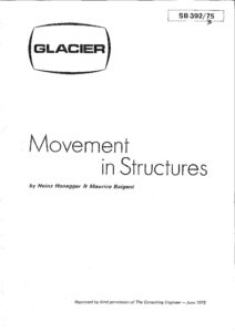 Glacier SB 392 75 Movement in structures