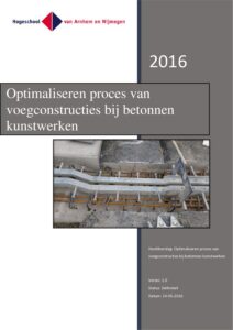 2016 optimaliseren proces van voegconstructies bij betonnen kunstwerken
