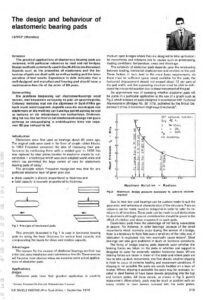 1978 the design and behaviour of elastomeric bearing pads
